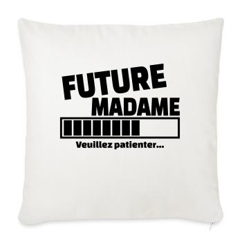 future madame - Housse de coussin décorative 45 x 45 cm - blanc nature - Devant