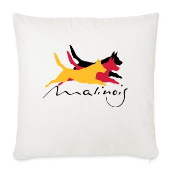 Malinois_german_color - Sofakissenbezug 45 x 45 cm - Naturweiß  - Vorne