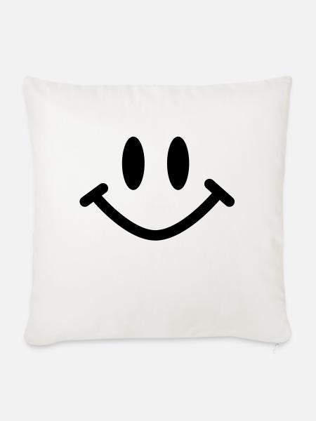 Smiley face - Sofakissenbezug 45 x 45 cm - Naturweiß 