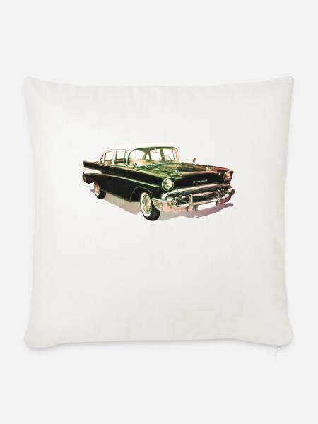 Oldtimer - Sofakissenbezug 45 x 45 cm - Naturweiß 