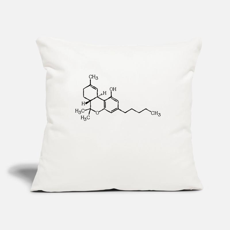 THC molecular formula Sofa pillowcase 17,3'' x 17,3'' (45 x 45 cm)
