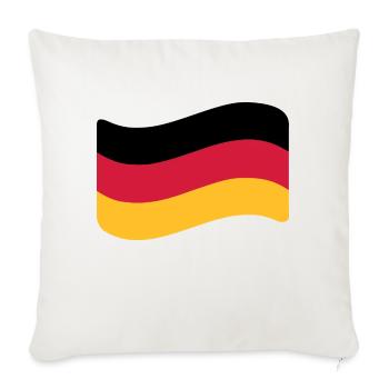 Deutschland Fahne - Sofakissenbezug 45 x 45 cm - Naturweiß  - Vorne