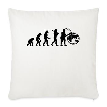 Evolution planete terre monde évolution - Housse de coussin décorative 45 x 45 cm - blanc nature - Devant