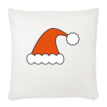 Père Noël clipart Noël motif - Housse de coussin décorative 45 x 45 cm - blanc nature - Devant