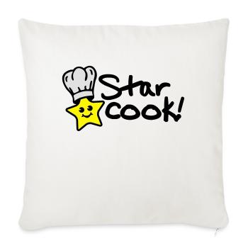 star_cook_design_t3 - Housse de coussin décorative 45 x 45 cm - blanc nature - Devant