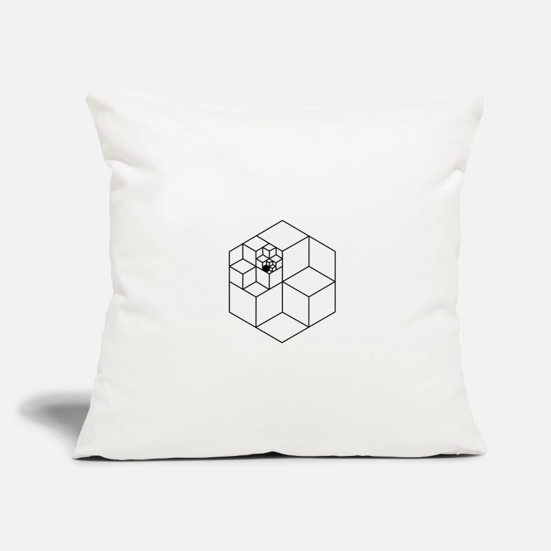 Infinity cube black pattern Sofa pillowcase 17,3'' x 17,3'' (45 x 45 cm)
