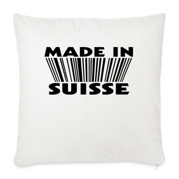 Made in suisse 3D code - Housse de coussin décorative 45 x 45 cm - blanc nature - Devant