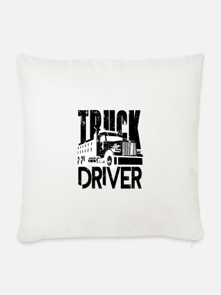 Truck Driver - Sofakissenbezug 45 x 45 cm - Naturweiß
