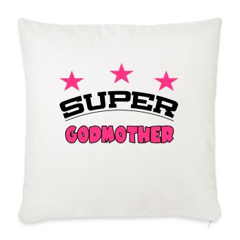 Super godmother - Housse de coussin décorative 45 x 45 cm - blanc nature - Devant