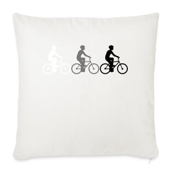 Team sport crew friends 3 race cyclists - Sofa pillowcase 17,3'' x 17,3'' (45 x 45 cm) - natural white - Front
