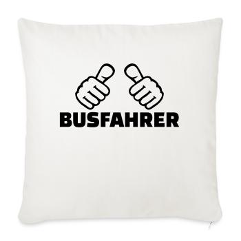 Busfahrer - Sofakissenbezug 45 x 45 cm - Naturweiß  - Vorne