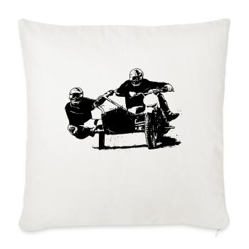 Sidecar Moto Cross - Sofakissenbezug 45 x 45 cm - Naturweiß  - Vorne