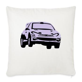 Rally car, race car - Housse de coussin décorative 45 x 45 cm - blanc nature - Devant