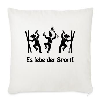 Es Lebe Der Sport! (Après Ski Party) - Sofakissenbezug 45 x 45 cm - Naturweiß  - Vorne