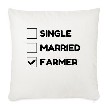 Agriculture / Agriculteur / Ferme / Paysan - Housse de coussin décorative 45 x 45 cm - blanc nature - Devant