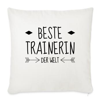 Coach Coaching Trainer Sport Entraineur Team - Sofa pillowcase 17,3'' x 17,3'' (45 x 45 cm) - natural white - Front