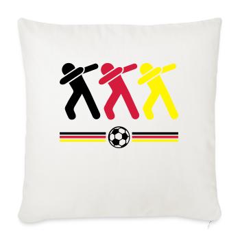 dabbing deutschland fussball - Sofakissenbezug 45 x 45 cm - Naturweiß  - Vorne