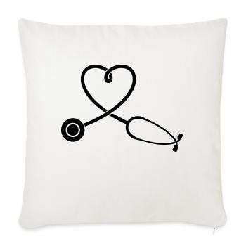 Nurse Doctor Hospital Krankenschwester - Sofakissenbezug 45 x 45 cm - Naturweiß  - Vorne