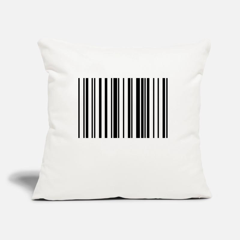 Bande de code à barres rayée Housse de coussin décorative 45 x 45 cm