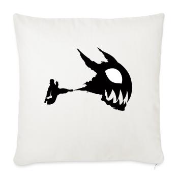 Fire Force, anime silhouette. - Sofa pillowcase 17,3'' x 17,3'' (45 x 45 cm) - natural white - Front