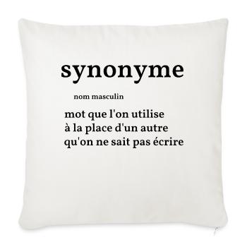 synonyme - Housse de coussin décorative 45 x 45 cm - blanc nature - Devant
