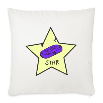Étoile de savon - Housse de coussin décorative 45 x 45 cm - blanc nature - Devant