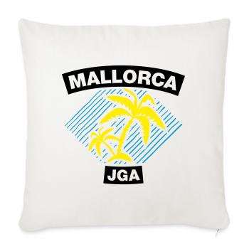 Mallorca – JGA unter Palmen - Sofakissenbezug 45 x 45 cm - Naturweiß  - Vorne