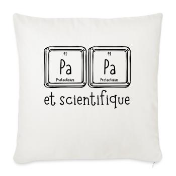PAPA scientifique - Housse de coussin décorative 45 x 45 cm - blanc nature - Devant