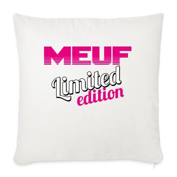 MEUF LIMITED EDITION - Housse de coussin décorative 45 x 45 cm - blanc nature - Devant