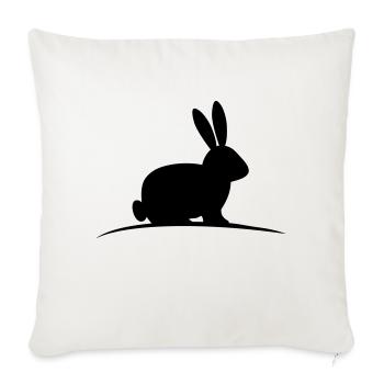 hase - Sofakissenbezug 45 x 45 cm - Naturweiß  - Vorne