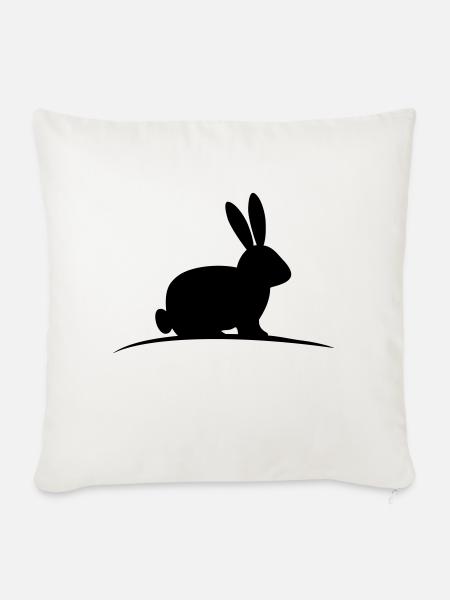 hase - Sofakissenbezug 45 x 45 cm - Naturweiß