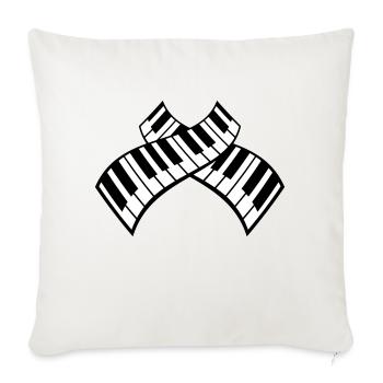 Piano Keys Instrument Playing Classical Music - Sofa pillowcase 17,3'' x 17,3'' (45 x 45 cm) - natural white - Front