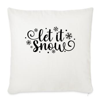 Let it Snow – Winter Snowflake - Sofakissenbezug 45 x 45 cm - Naturweiß  - Vorne