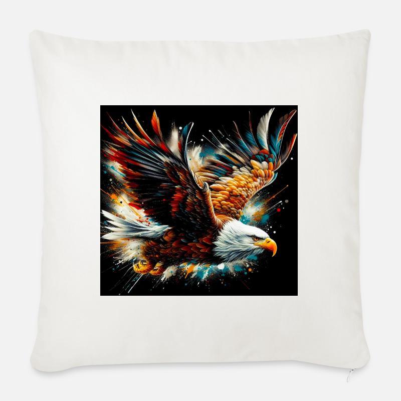 Adler - Sofakissenbezug 45 x 45 cm - Naturweiß 