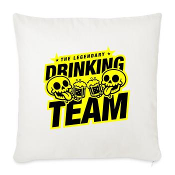 Bière Squelette de l’équipe de boisson - Housse de coussin décorative 45 x 45 cm - blanc nature - Devant