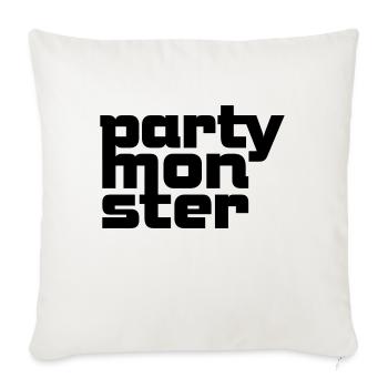 Partymonster-Font No. 1 - Sofakissenbezug 45 x 45 cm - Naturweiß  - Vorne