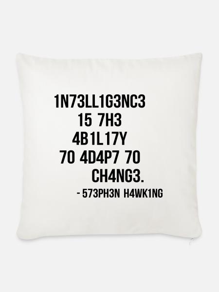nerd & geek shirt: leetspeak - Sofakissenbezug 45 x 45 cm - Naturweiß