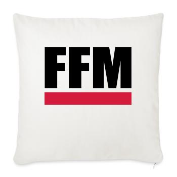 FFM - Frankfurt am Main - Sofakissenbezug 45 x 45 cm - Naturweiß  - Vorne