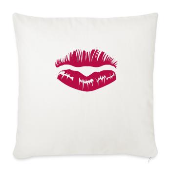 Kiss - Sofakissenbezug 45 x 45 cm - Naturweiß  - Vorne