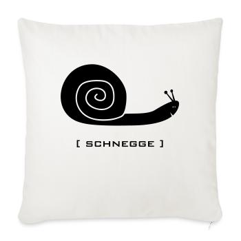 schnegge snail reptile snail darling sweetheart - Sofa pillowcase 17,3'' x 17,3'' (45 x 45 cm) - natural white - Front