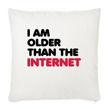 I am older than the internet - Housse de coussin décorative 45 x 45 cm - blanc nature - Devant