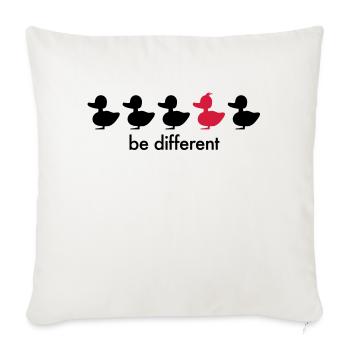 être différente bec de canard de canard Iroquois - Housse de coussin décorative 45 x 45 cm - blanc nature - Devant