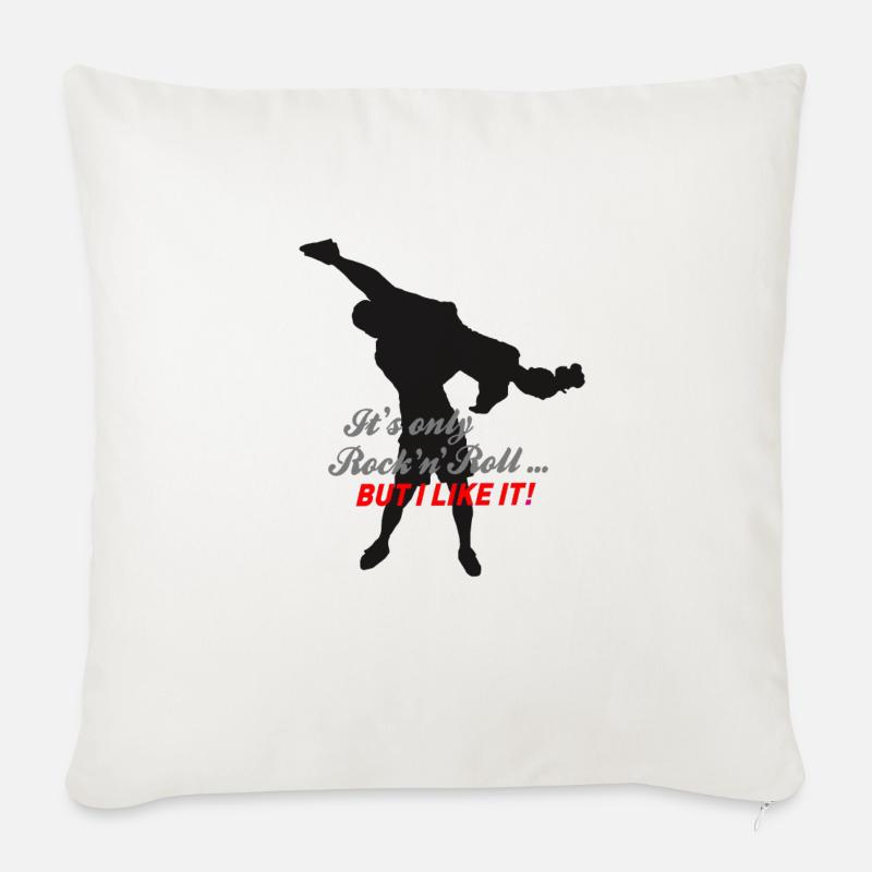 It's only Rock'n'Roll Akrobatik Lifestyle Geschenk - Sofakissenbezug 45 x 45 cm - Naturweiß