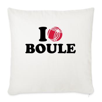 I love Boule - Sofa pillowcase 17,3'' x 17,3'' (45 x 45 cm) - natural white - Front
