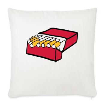 Zigaretten - Sofakissenbezug 45 x 45 cm - Naturweiß  - Vorne