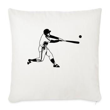 baseballer - Sofakissenbezug 45 x 45 cm - Naturweiß  - Vorne