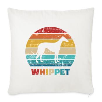 Whippet - Sofakissenbezug 45 x 45 cm - Naturweiß  - Vorne