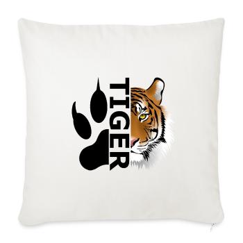 Tigre - Housse de coussin décorative 45 x 45 cm - blanc nature - Devant