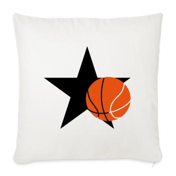 Basketball - Basket Ball - Game - Sport - Player - Sofa pillowcase 17,3'' x 17,3'' (45 x 45 cm) - natural white - Front
