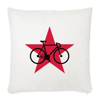 Cyclisme / Cycliste / Vélo / VTT / BMX - Housse de coussin décorative 45 x 45 cm - blanc nature - Devant